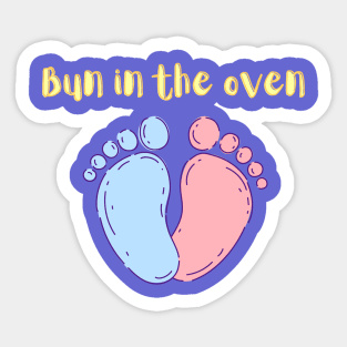 Bun in the oven pregnant mom Sticker